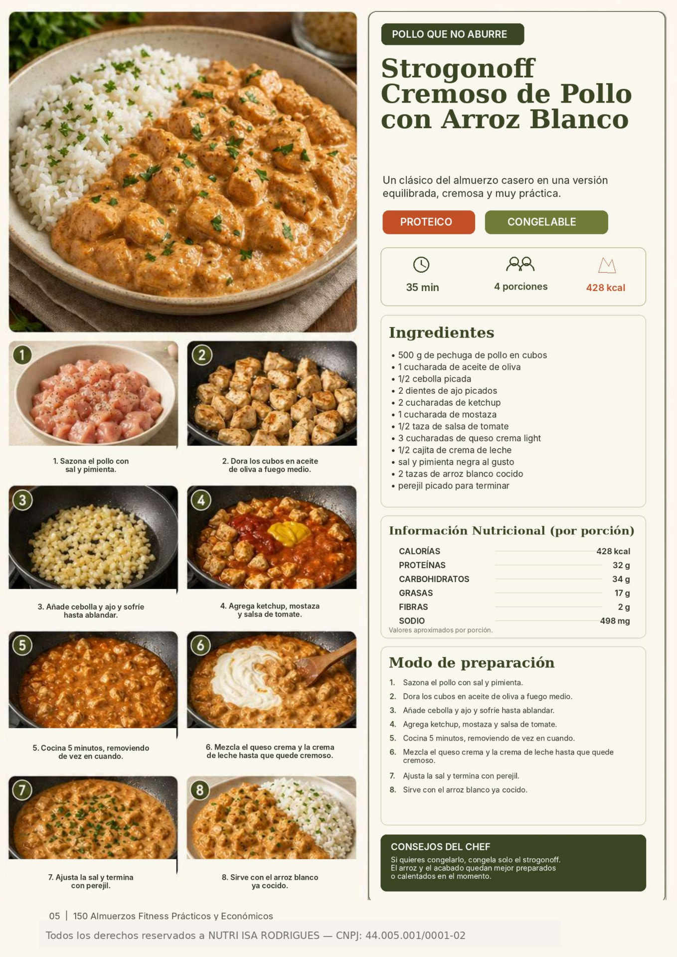 Página de receta de la guía 150 Almuerzos Fitness (1)